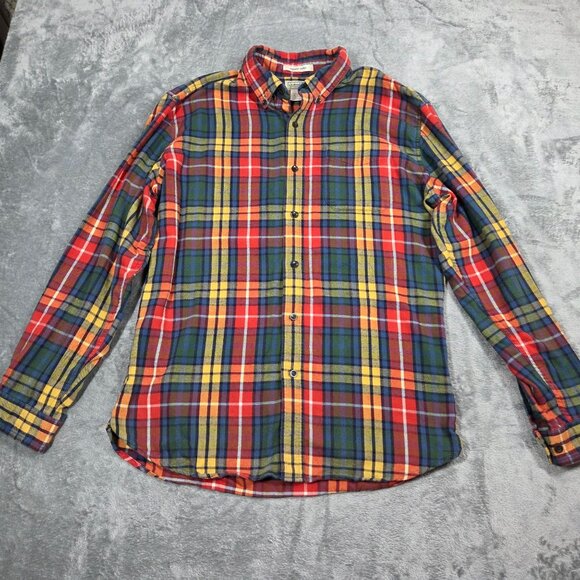 LL Bean Shirt Mens XL Multicolor Plaid Flannel Button Up Preppy Outdoor - Picture 2 of 7
